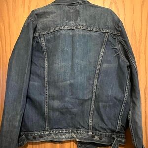 NWOT distressed denim trucker jacket